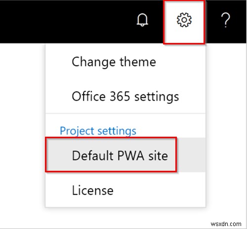 วิธีเปลี่ยนไซต์ PWA เริ่มต้นสำหรับ Project Home 