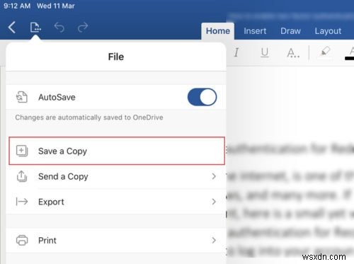 วิธีบันทึกไฟล์ Microsoft Office ไปยัง Dropbox บน iPad 