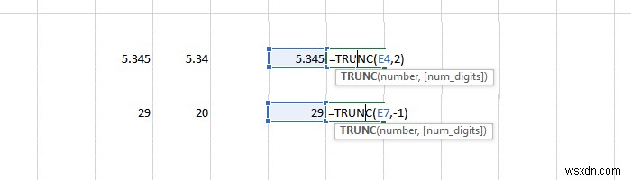 วิธีใช้ฟังก์ชัน TRUNC ใน Microsoft Excel 