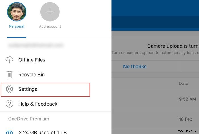 วิธีล็อค OneDrive ด้วยรหัสผ่าน, Touch ID หรือ Face ID บน iPad 