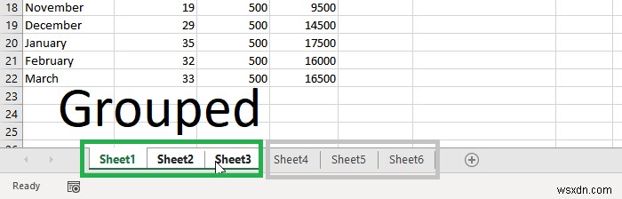 วิธีจัดกลุ่มแผ่นงานใน Excel 