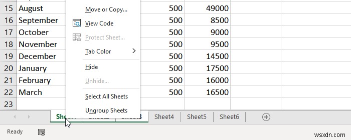 วิธีจัดกลุ่มแผ่นงานใน Excel 