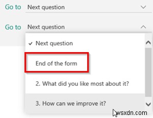 วิธีเพิ่มการแตกสาขาใน Microsoft Forms 