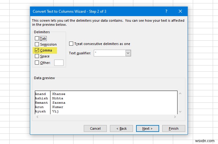 วิธีแยกข้อความเป็นคอลัมน์ใน Excel และ Google ชีต 