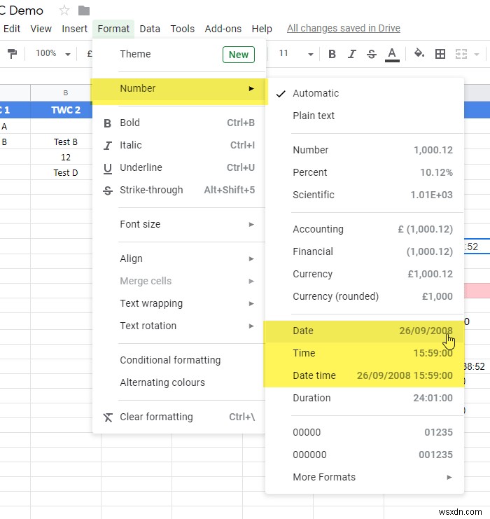 วิธีแสดงวันที่และเวลาปัจจุบันใน Excel และ Google ชีต 