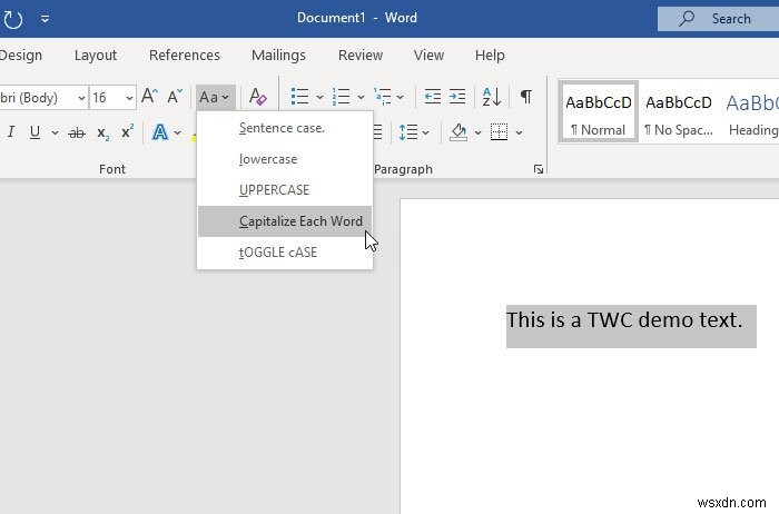 วิธีเปลี่ยนตัวพิมพ์ของข้อความใน Word และ Google Docs 