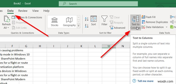 วิธีแบ่งคอลัมน์ยาวหนึ่งคอลัมน์ออกเป็นหลายคอลัมน์ใน Excel 
