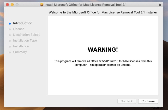 วิธีลบใบอนุญาต Office ออกจาก Mac โดยใช้ License Removal Tool 