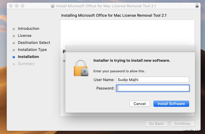 วิธีลบใบอนุญาต Office ออกจาก Mac โดยใช้ License Removal Tool 