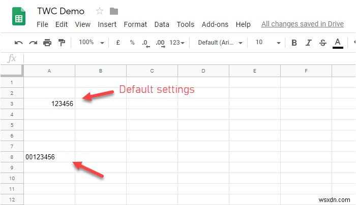 วิธีเพิ่มศูนย์หน้าตัวเลขใน Excel และ Google ชีต 