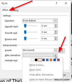 วิธีหรี่ข้อความในงานนำเสนอ PowerPoint 