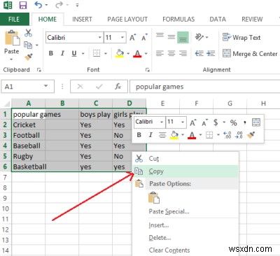 ฟีเจอร์ Transpose ใน Excel:แปลงข้อมูลแถวแนวนอนเป็นสไตล์ชีตคอลัมน์แนวตั้ง 