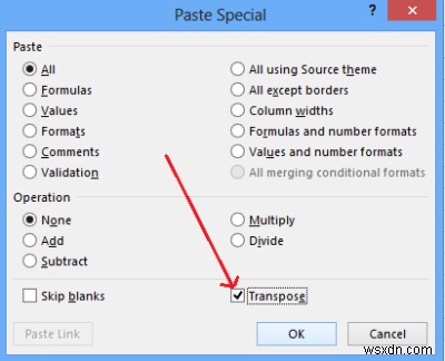 ฟีเจอร์ Transpose ใน Excel:แปลงข้อมูลแถวแนวนอนเป็นสไตล์ชีตคอลัมน์แนวตั้ง 