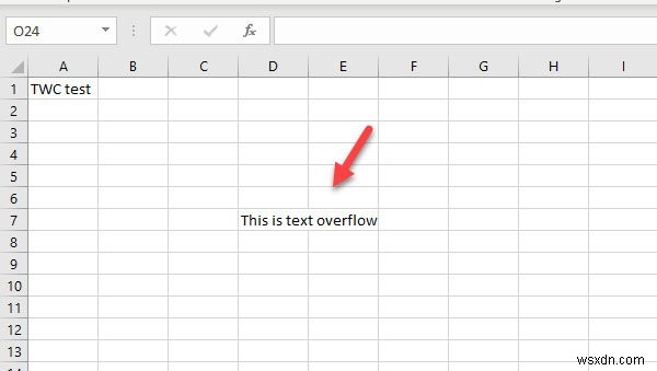 วิธีป้องกันข้อความล้นใน Excel 