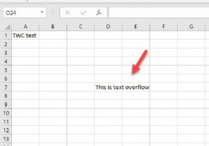 วิธีป้องกันข้อความล้นใน Excel 