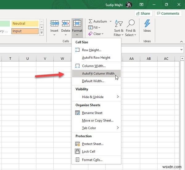 วิธีป้องกันข้อความล้นใน Excel 