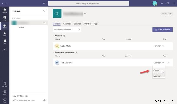 วิธีสลับบทบาทสมาชิกและลบสมาชิกใน Microsoft Teams 