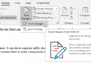 ใช้คุณสมบัติการตรวจทานเพื่อติดตามการเปลี่ยนแปลงในเอกสาร Word 
