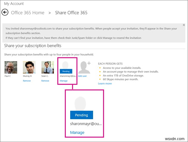 วิธีแชร์การสมัครใช้งาน Office 365 ของคุณกับเพื่อนและครอบครัว 