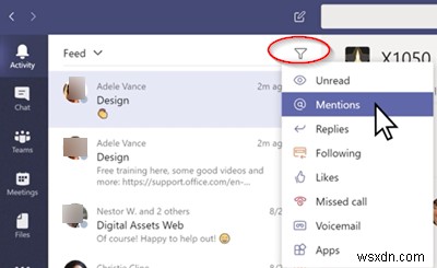 วิธีกรองตัวดึงข้อมูลกิจกรรมของคุณใน Microsoft Teams 