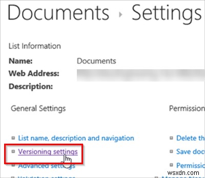วิธีเปิดใช้งานการกำหนดเวอร์ชันใน SharePoint สำหรับไลบรารีหรือรายการ 