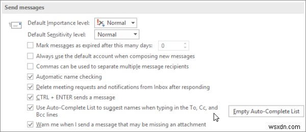 วิธีลบ ID อีเมลเก่าออกจากรายการเติมข้อความอัตโนมัติใน Outlook 