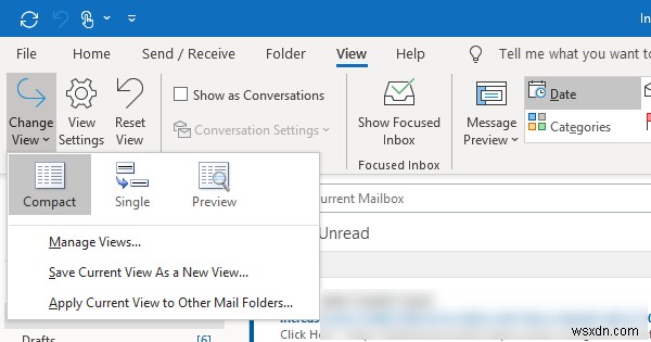 วิธีสร้าง เปลี่ยนแปลง และจัดการมุมมองกล่องขาเข้าใน Microsoft Outlook 