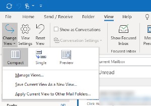 วิธีสร้าง เปลี่ยนแปลง และจัดการมุมมองกล่องขาเข้าใน Microsoft Outlook 