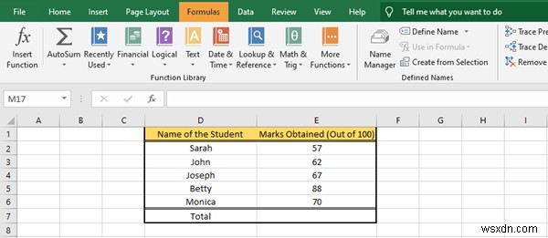 วิธีแทรกสูตรและฟังก์ชันใน Microsoft Excel 