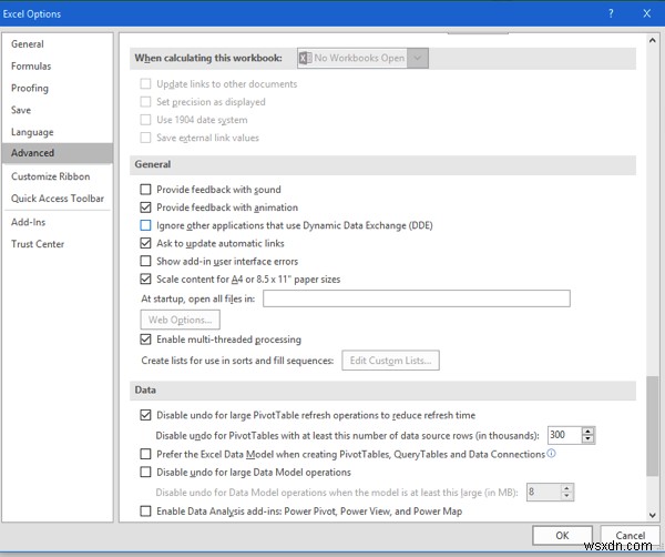 แก้ไข Microsoft Excel การเปิดเอกสารเปล่า 