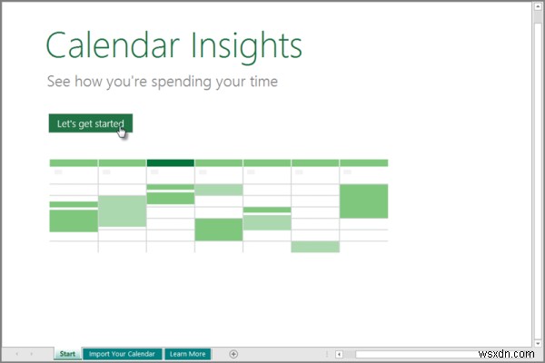 วิธีบันทึกเวิร์กบุ๊ก Calendar Insights ด้วยข้อมูลของคุณใน Excel 