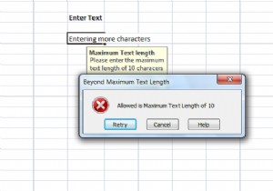 วิธีเพิ่มข้อความแสดงข้อผิดพลาดใน Microsoft Excel 