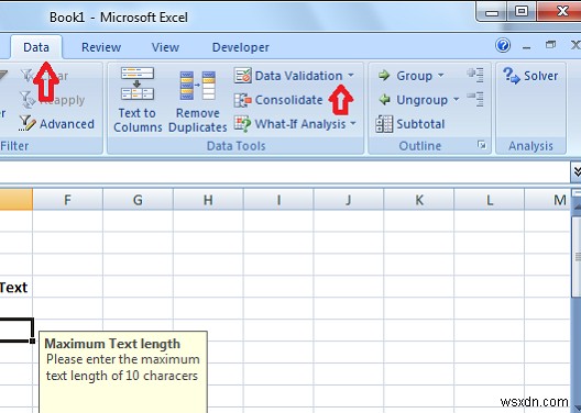 วิธีเพิ่มข้อความแสดงข้อผิดพลาดใน Microsoft Excel 