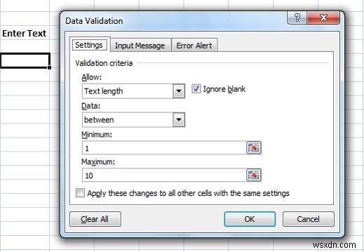 วิธีเพิ่มข้อความแสดงข้อผิดพลาดใน Microsoft Excel 