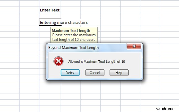 วิธีเพิ่มข้อความแสดงข้อผิดพลาดใน Microsoft Excel 