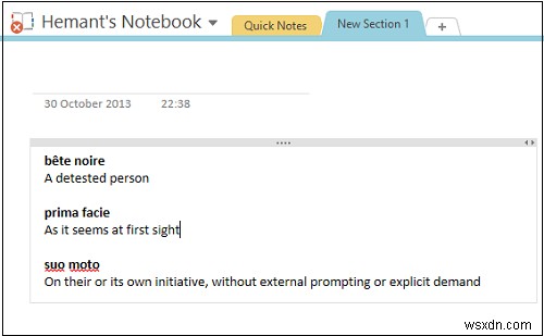 วิธีสร้าง FlashCards แบบข้อความใน OneNote 