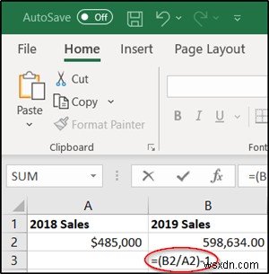 คุณจะคำนวณเปอร์เซ็นต์ความแตกต่างระหว่างตัวเลขสองตัวใน Excel . ได้อย่างไร 