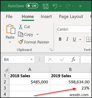 คุณจะคำนวณเปอร์เซ็นต์ความแตกต่างระหว่างตัวเลขสองตัวใน Excel . ได้อย่างไร 