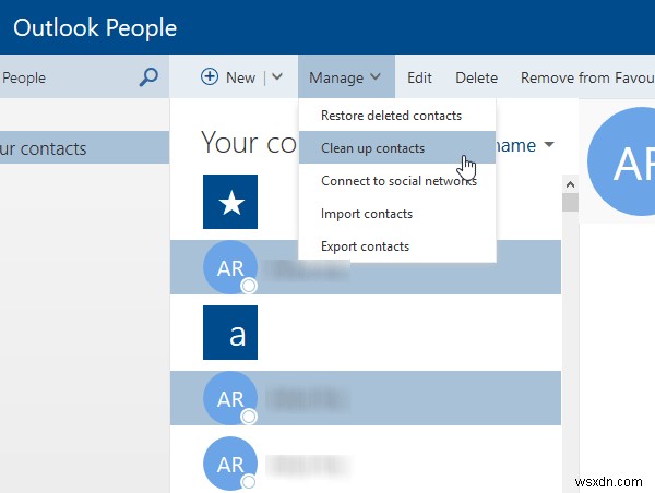 เคล็ดลับในการใช้เว็บแอป Outlook People เพื่อจัดการผู้ติดต่อ 