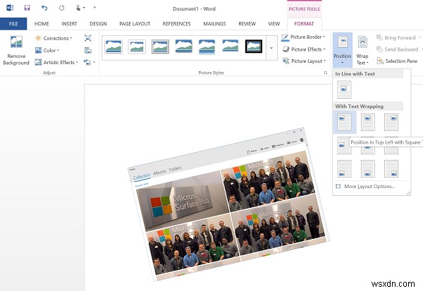 วิธีห่อข้อความรอบรูปภาพและรูปภาพใน Microsoft Word 