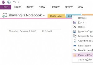 วิธีรหัสผ่านป้องกันโน้ตบุ๊ก OneNote 
