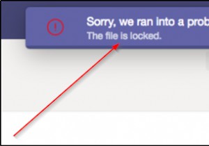 ไฟล์ถูกล็อกข้อผิดพลาดใน Microsoft Teams 