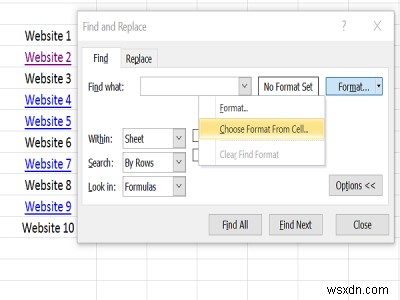 วิธีค้นหาและลบไฮเปอร์ลิงก์ใน Excel . อย่างง่ายดาย 