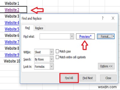 วิธีค้นหาและลบไฮเปอร์ลิงก์ใน Excel . อย่างง่ายดาย 