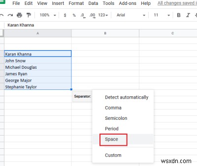 วิธีแยกชื่อและนามสกุลใน Excel 