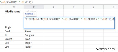 วิธีแยกชื่อและนามสกุลใน Excel 