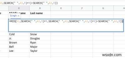 วิธีแยกชื่อและนามสกุลใน Excel 