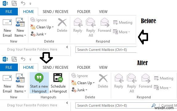 โปรแกรมเสริม Google Meet สำหรับ Microsoft Outlook 