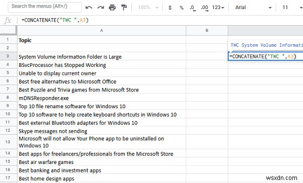 วิธีเพิ่มคำนำหน้าหรือคำต่อท้ายให้กับช่วงของเซลล์ใน Excel 