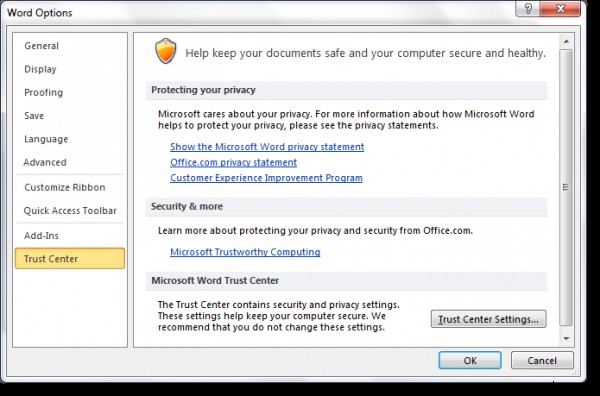 วิธีปิดการใช้งาน Protected View ใน Microsoft Office 